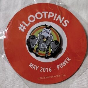 🍄Vintage NEW #LOOTPINS Loot Crate May 2016 POWER Enamel Pin Collectible